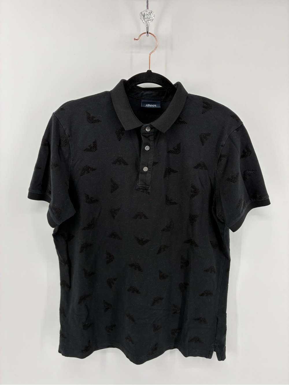Armani Jeans Black Polo Shirt for Men